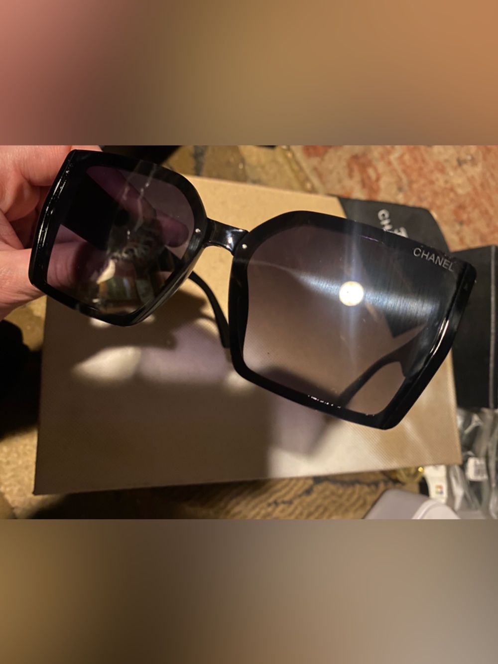 ✨ Inspired Black Oversized Sunglasses